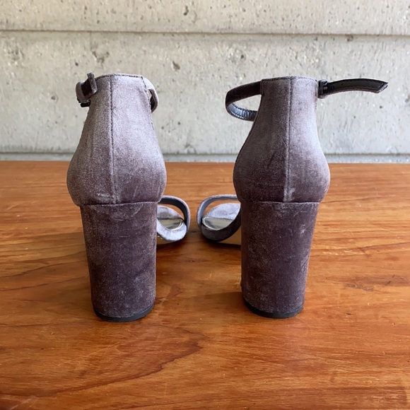 Charcoal Gray Velvet Block Heel from Joe Fresh - Picture 3 of 14